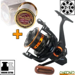 Moulinet Carp Design GK9000 Black & Orange + Planet Carp 1000m