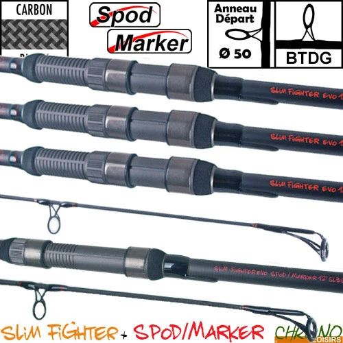 Set Canne Carp Design Slim Fighter Evo 12' 3lbs (x3) + Evo Spod/Marker 12' 5lbs 3 Set Canne Carp Design Slim Fighter Evo 12' 3lbs (x3) + Evo Spod/Marker 12' 5lbs