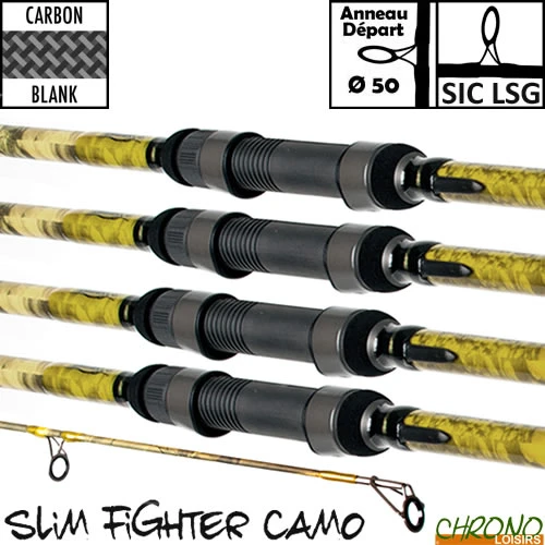 Canne Carp Design Slim Fighter Camo 50mm 13' 3.5lbs (les 4) 3 Canne Carp Design Slim Fighter Camo 50mm 13' 3.5lbs (les 4)