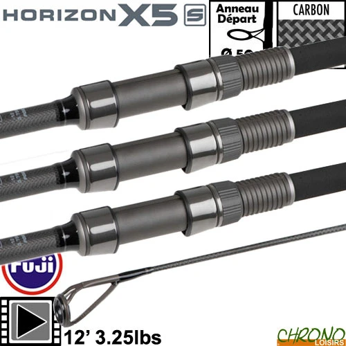 Canne Fox Horizon X5 S 12' 3.25lbs Full Shrink (les 3) 3 Canne Fox Horizon X5 S 12' 3.25lbs Full Shrink (les 3)