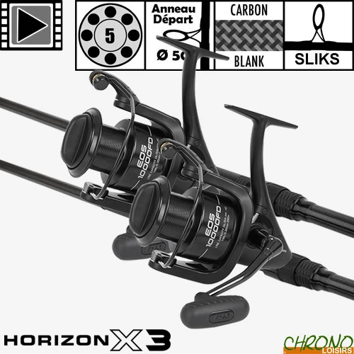 Ensemble Fox Horizon X3 50mm 13' 3.5lbs 10000 FD (les 2) 3 Ensemble Fox Horizon X3 50mm 13' 3.5lbs 10000 FD (les 2)
