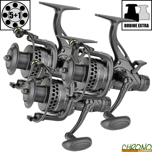 Moulinet Carp Zoom Débrayable Black Ghost 6000 BBC (les 3) 3 Moulinet Carp Zoom Débrayable Black Ghost 6000 BBC (les 3)