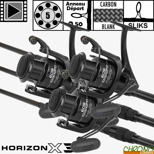 Ensemble Fox Horizon X3 50mm 13' 3.5lbs 10000 FD (les 3) 3 Ensemble Fox Horizon X3 50mm 13' 3.5lbs 10000 FD (les 3)