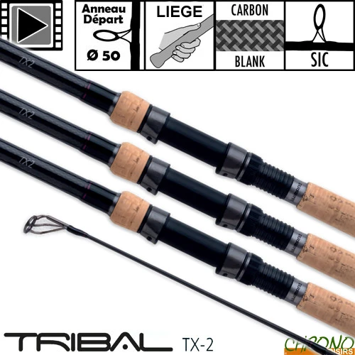 Canne Shimano Tribal TX-2 50mm 12' 3.25lbs Full Cork (les 3) 3 Canne Shimano Tribal TX-2 50mm 12' 3.25lbs Full Cork (les 3)