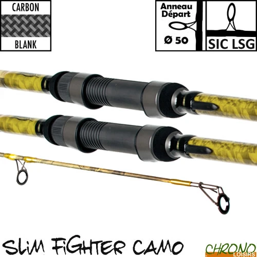 Canne Carp Design Slim Fighter Camo 50mm 13' 3.5lbs (les 2) 3 Canne Carp Design Slim Fighter Camo 50mm 13' 3.5lbs (les 2)