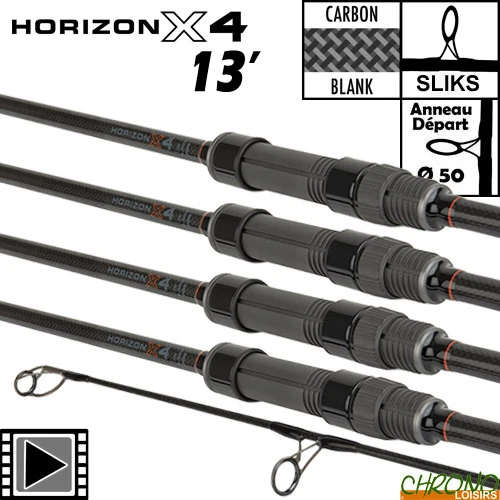 Canne Fox Horizon X4 50mm 13' 3.5lbs (les 4) 3 Canne Fox Horizon X4 50mm 13' 3.5lbs (les 4)