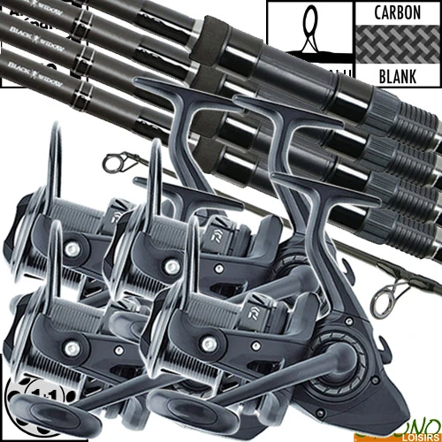 Ensemble Daiwa Black Widow 50mm 12' 3lbs (les 4) 3 Ensemble Daiwa Black Widow 50mm 12' 3lbs (les 4)