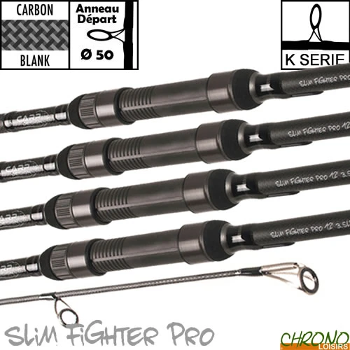Canne Carp Design Slim Fighter Pro 50mm 12' 3.5lbs (les 4) 3 Canne Carp Design Slim Fighter Pro 50mm 12' 3.5lbs (les 4)