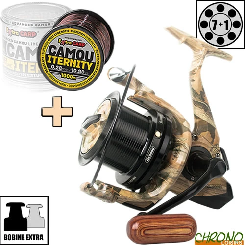 Moulinet Carp Design GK9000 Camou + Infinity Camou 1000m 3 Moulinet Carp Design GK9000 Camou + Infinity Camou 1000m