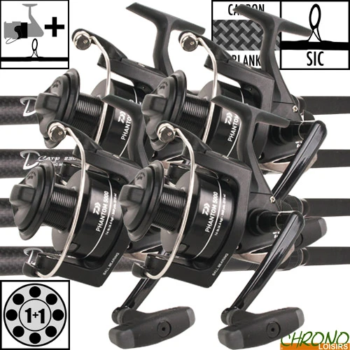 Ensemble Daiwa D'Carp 12' 3lbs 5000 BU (les 4) 3 Ensemble Daiwa D'Carp 12' 3lbs 5000 BU (les 4)