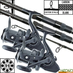 Ensemble Daiwa Black Widow 50mm 12' 3lbs (les 2)