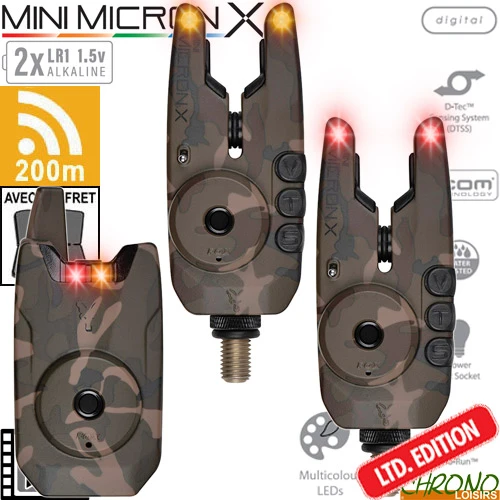 Coffret Fox Centrale 2 Détecteurs Mini Micron X Camo 3 Coffret Fox Centrale 2 Détecteurs Mini Micron X Camo