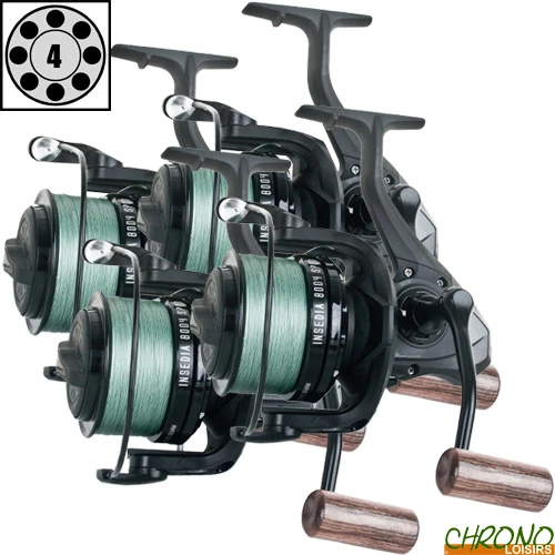 Moulinet Prowess Insedia 8004 + Tresse (les 4) 3 Moulinet Prowess Insedia 8004 + Tresse (les 4)
