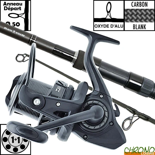 Ensemble Daiwa Black Widow 50mm 12' 3lbs 3 Ensemble Daiwa Black Widow 50mm 12' 3lbs