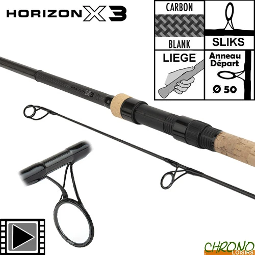 Canne Fox Horizon X3 50mm 12' 3.5lbs Full Cork 3 Canne Fox Horizon X3 50mm 12' 3.5lbs Full Cork