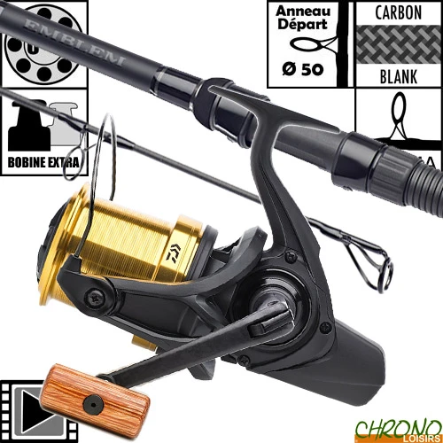 Ensemble Daiwa New Emblem Carp 50mm 12' 3.5lbs 45 SCW Gold 3 Ensemble Daiwa New Emblem Carp 50mm 12' 3.5lbs 45 SCW Gold