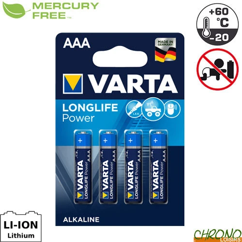 Pile Varta Longlife Power AAA LR03 1.5V (par 4) 3 Pile Varta Longlife Power AAA LR03 1.5V (par 4)